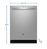 GE® ENERGY STAR® Top Control with Stainless Steel Interior Dishwasher with Sanitize Cycle