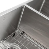 ZLINE 33 in. Anton Undermount Double Bowl Stainless Steel Kitchen Sink with Bottom Grid (SR50D-33)