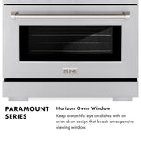 ZLINE Autograph Edition 48 in. 6.7 cu. ft. Paramount Double Oven Dual Fuel Range with 8 Burner Gas Cooktop in Stainless Steel and Champagne Bronze Helix Handles and Knob Accents (SDRZ-48-KCB)