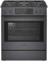 800 Series Gas Slide-in Range 30" Black Stainless Steel