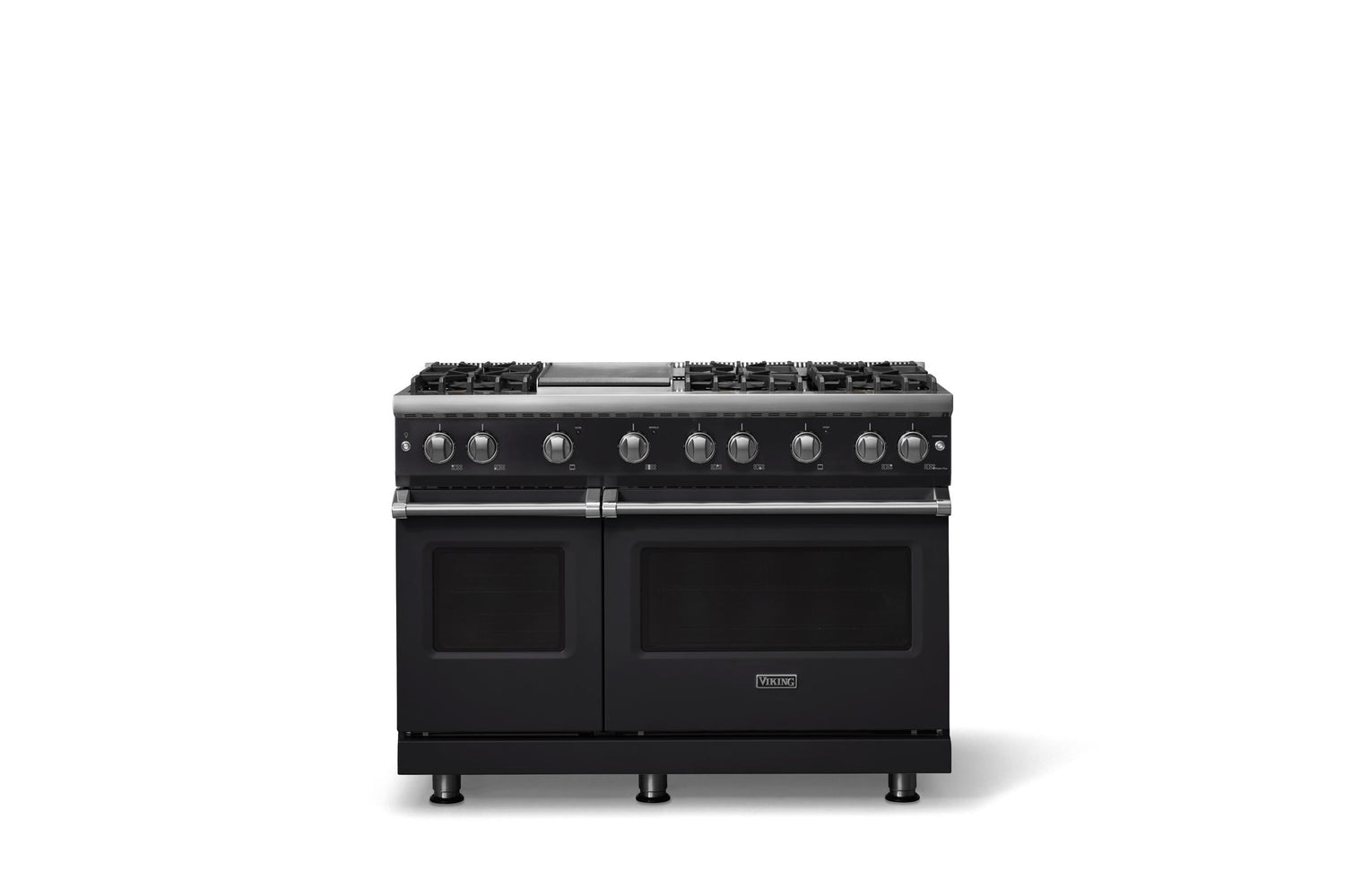 48"W. Sealed Burner Gas Range (Burner: 6g, Finish: Onyx, Trim: Polished Chrome, Fuel: Propane)