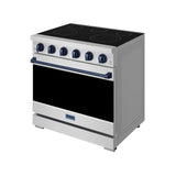 36 Inch Professional Electric Range In Stainless Steel/blue  Gordon Ramsay Series