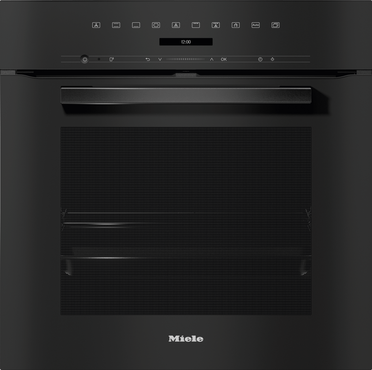 H 7263 BP Obsidian black - 24" oven with clear text display, connectivity, and Self Clean.