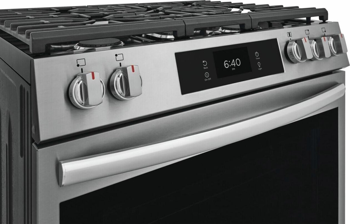 30" Front Control Gas Range with Stone-Baked Pizza