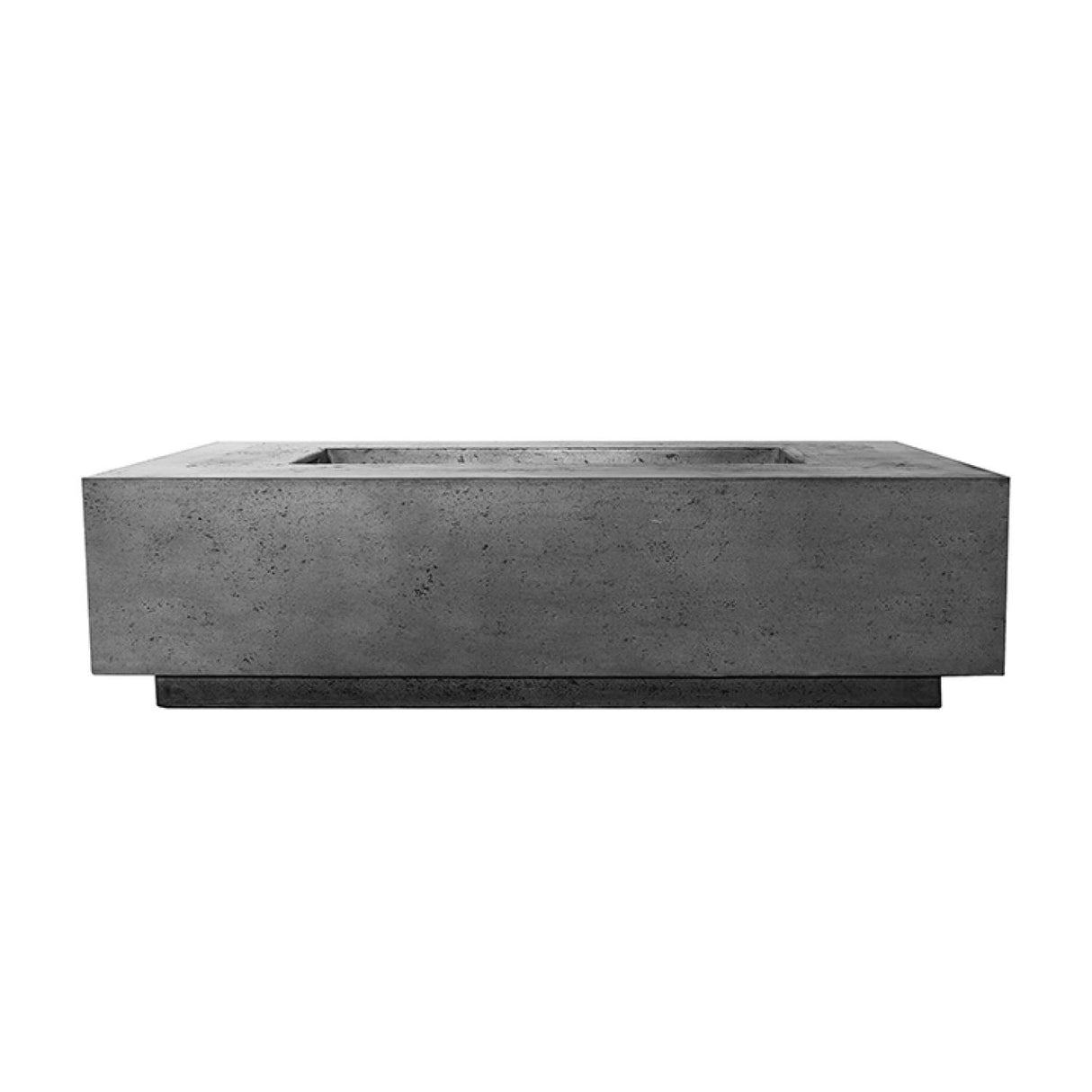 Fire rectangular table 60" x 32" Natural gas fired GFRC Gray