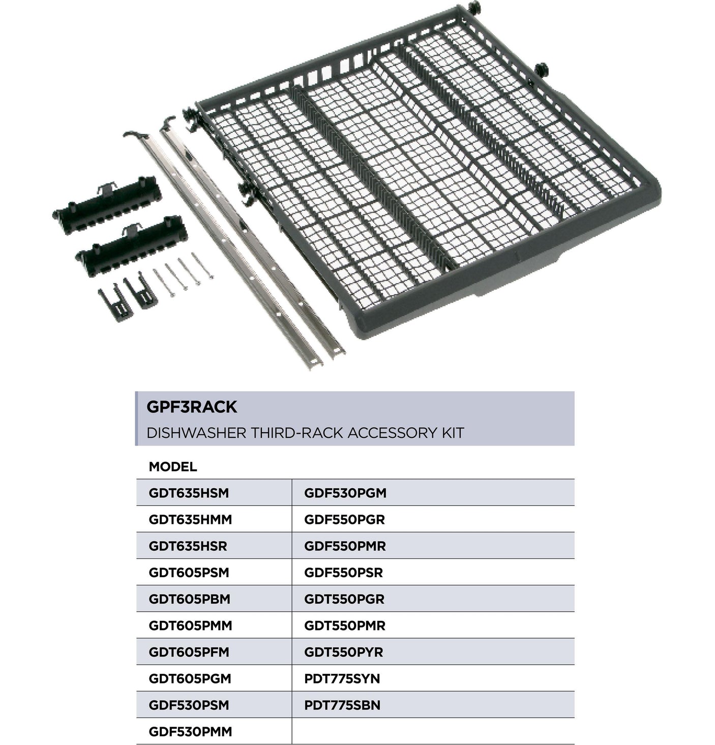 Dishwasher Third Rack Accessory Kit