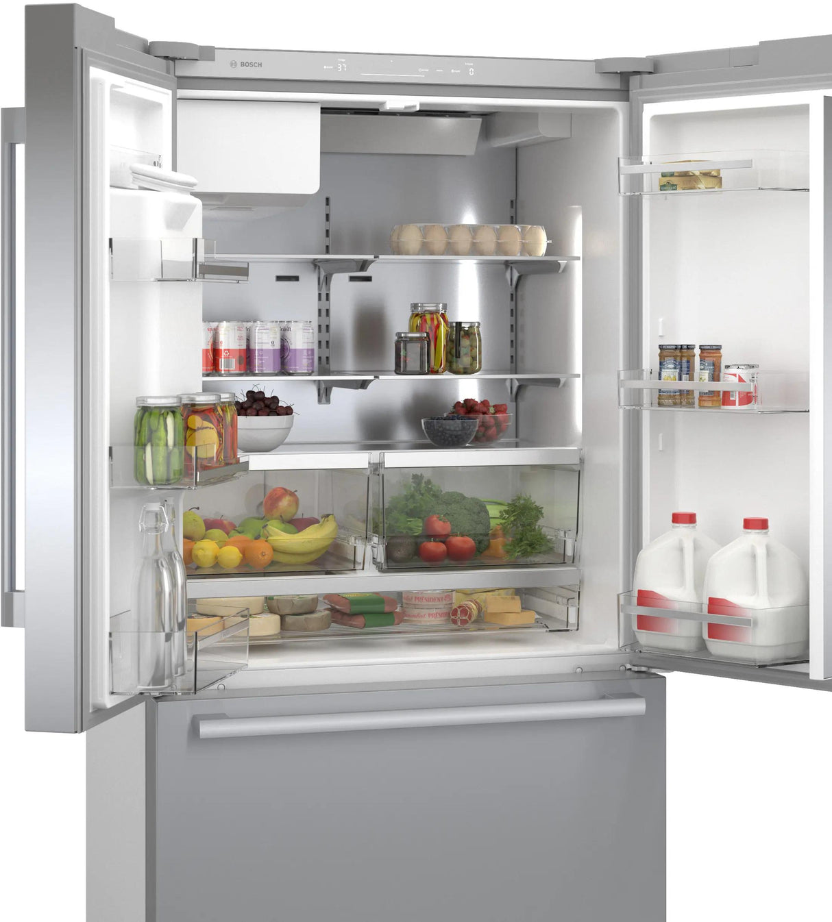500 Series French Door Bottom Mount Refrigerator 36" Stainless steel (with anti-fingerprint), Total No Frost
