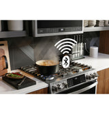 GE Profile™ 30" Smart Dual Fuel Slide-In Front-Control Fingerprint Resistant Range