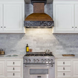 ZLINE 42 in. Wooden Wall Mount Range Hood in Antigua and Walnut - Includes Remote Motor