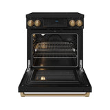 30 Inch Professional Induction Range With Tilt Panel Touch Control In Black and Bronze  Gordon Ramsay Series