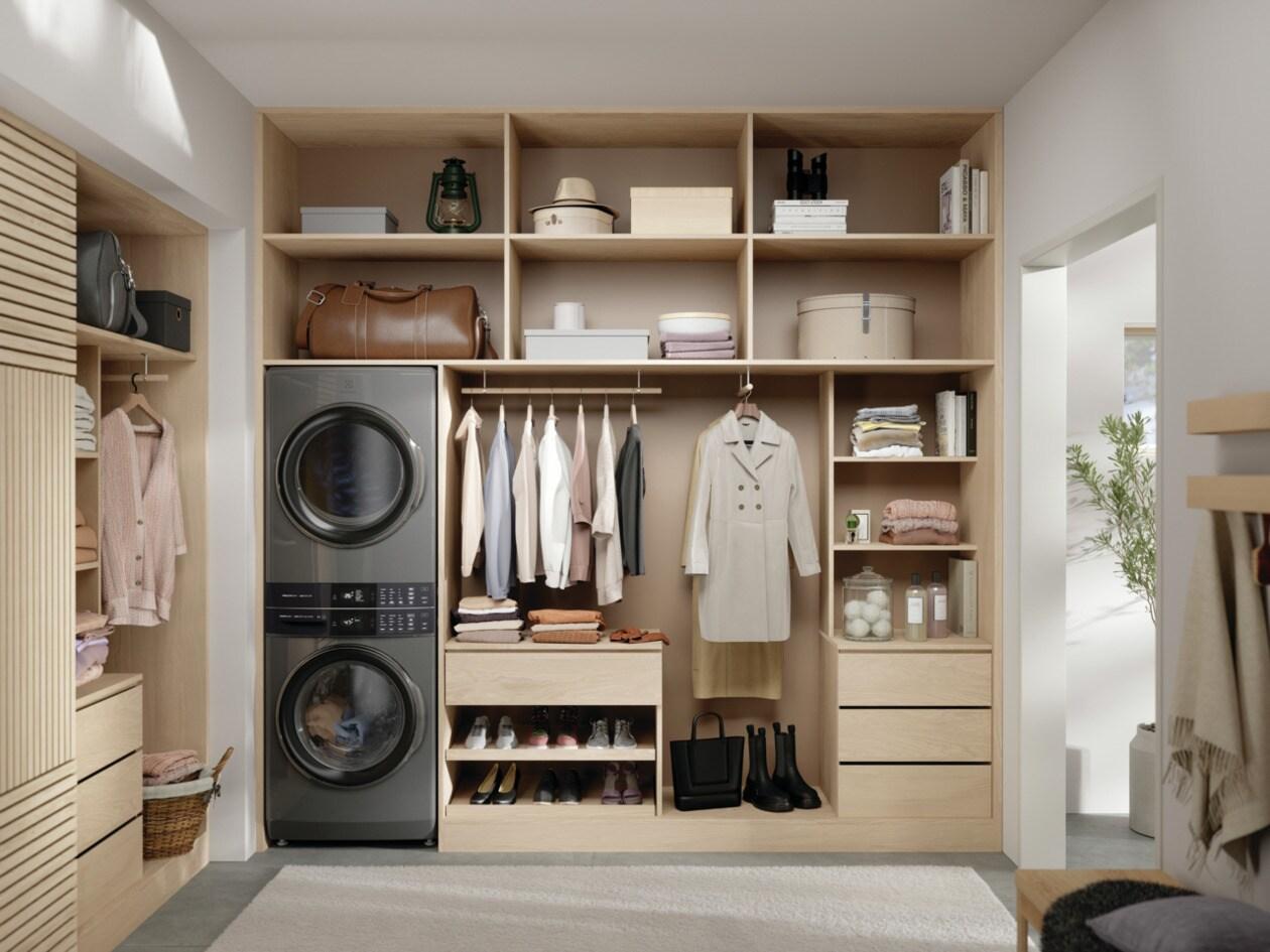 Laundry Tower Single Unit Front Load 4.5 Cu. Ft. Washer & 8 Cu. Ft. Gas Dryer