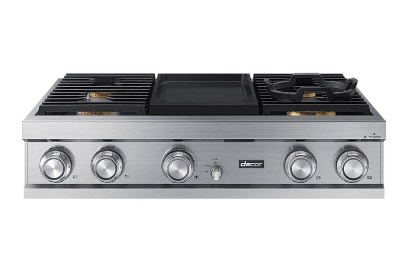 36" Rangetop, Silver Stainless Steel, Natural Gas