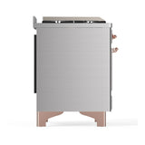 ILVE UMD40FNR3SSPLP Majestic III 40 inch Dual Fuel Range with 6 Burners and Griddle, Dual Function Burner up to 25,000 BTU (Liquid Propane, Triple Glass Door, Stainless Steel, Copper)