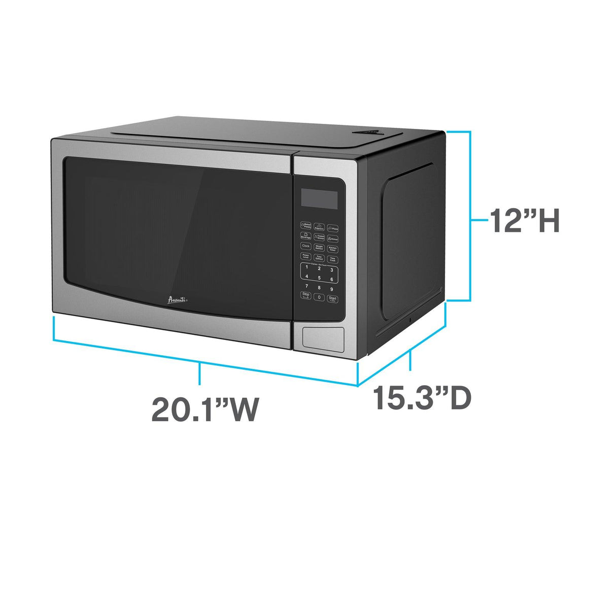 Avanti 1.1 cu. ft. Microwave Oven - Stainless Steel