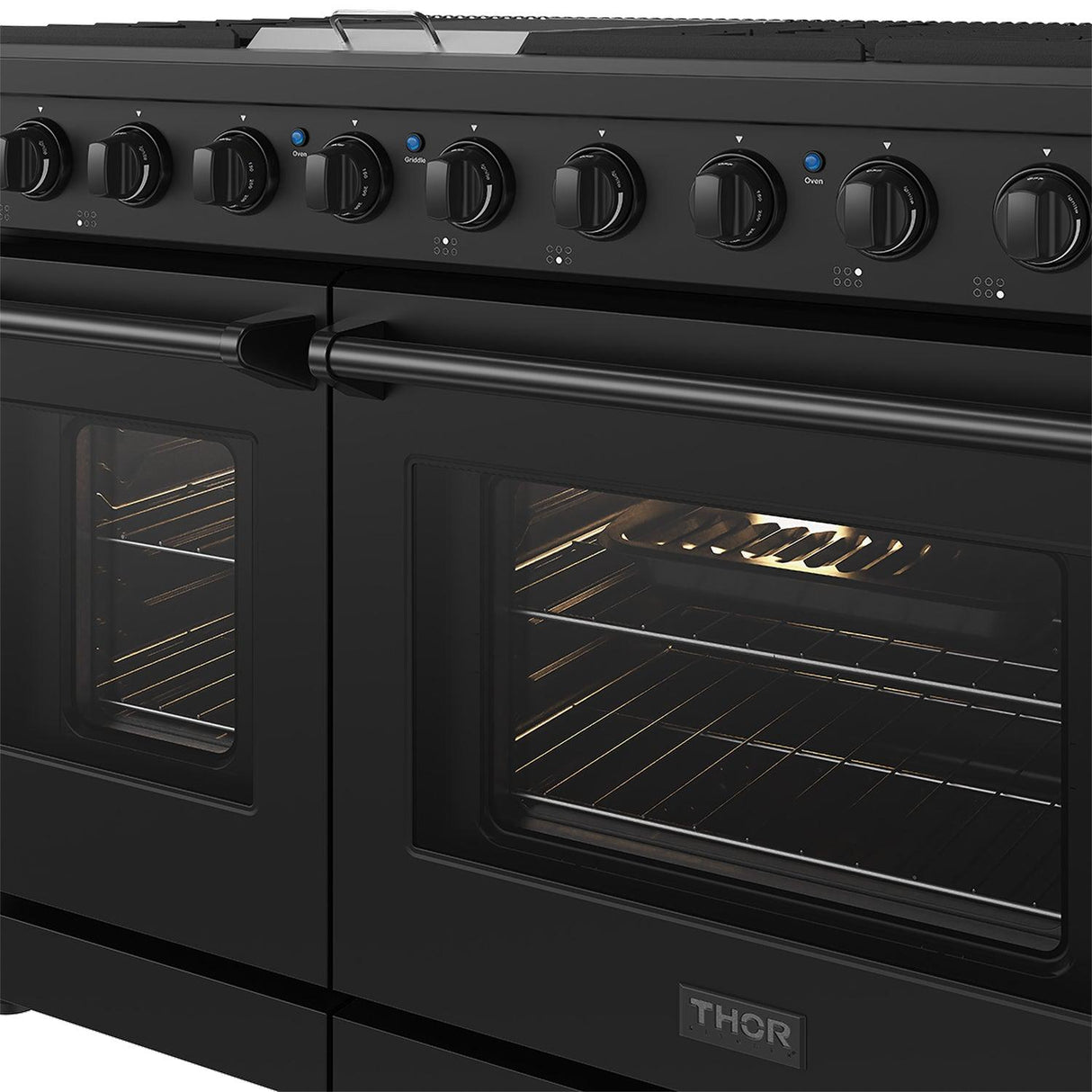 48 Inch Professional Gas Range In Black