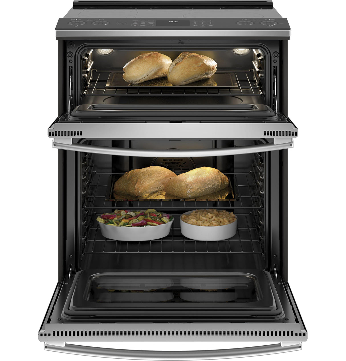 GE Profile™ 30" Smart Slide-In Electric Double Oven Convection Range