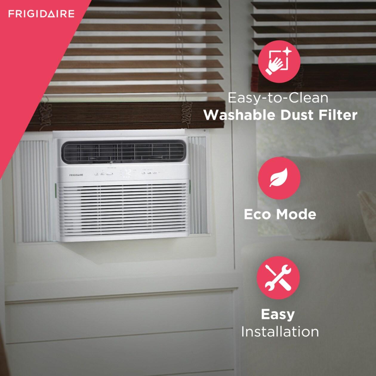 8,000 BTU Window Room Air Conditioner with Supplemental Heat