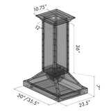 ZLINE 36" Designer Series Stainless Island Range Hood (KB2i-4SSXS-36)