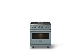 30"W. Dual Fuel Range (Finish: November Sky, Trim: Polished Chrome, Fuel: Natural Gas)