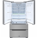 Thor Kitchen - 22.5 Cu. Ft. 4-door French Door Refrigerator With Recessed Handle In Stainless Steel, Counter Depth