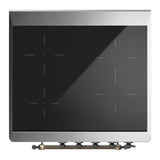 ILVE UMIB30NR3BUB Majestic III 30 inch Induction Range with 4 Elements, 4 cu. ft. Oven Capacity (Triple Glass Door, Burgundy, Burnished)