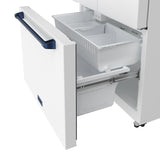 36 Inch French Door Counter Depth Refrigerator With Ice Maker - White/blue  Gordon Ramsay Series