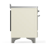 ILVE UMIB48QNR3AWC Majestic III 48 inch Induction Range with 6 Elements, 5.02 cu. ft. Total Oven Capacity (Solid Door, Antique White, Chrome)