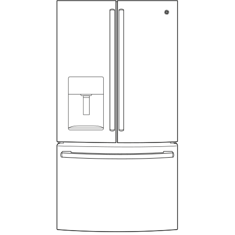 GE® ENERGY STAR® 23.6 Cu. Ft. French-Door Refrigerator
