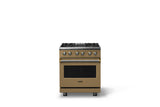 30"W. Dual Fuel Range (Finish: Golden Hour, Trim: Brushed Brass, Fuel: Propane)