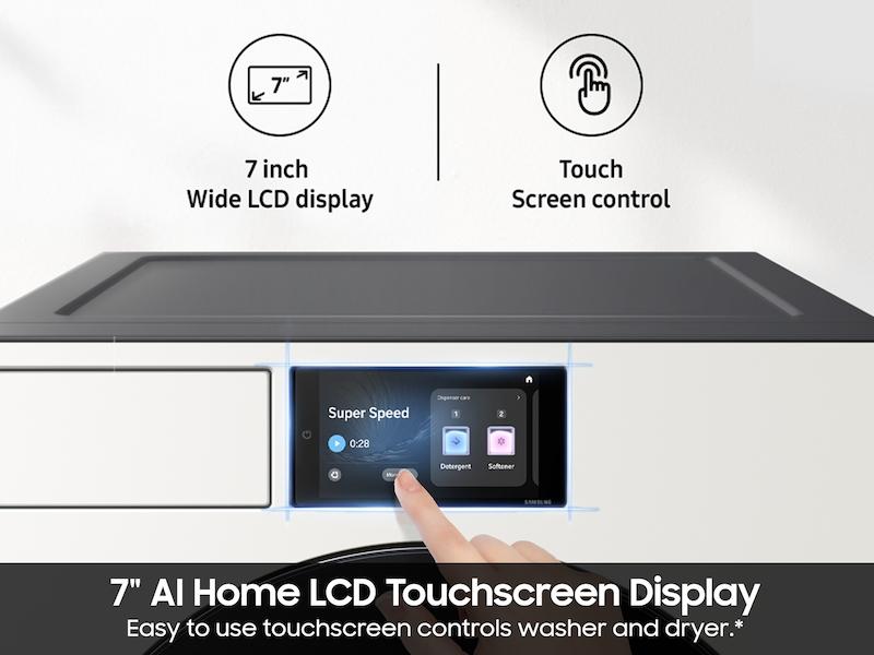 5.3 cu. ft. Bespoke AI Ultra Capacity Front Load Washer with AI Home and AI OptiWash+ in Ivory