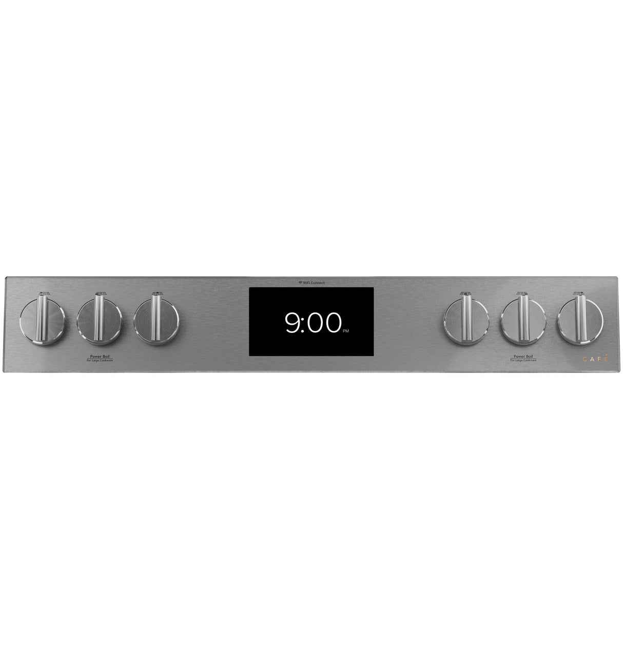 Café™ 30" Smart Slide-In, Front-Control, Dual-Fuel Range in Platinum Glass