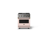 30"W. Open Burner Gas Range (Finish: Blush, Trim: Brushed Brass, Fuel: Propane)