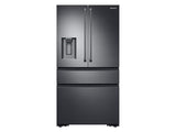 23 cu. ft. Counter Depth 4-Door French Door Refrigerator with Polygon Handles in Black Stainless Steel