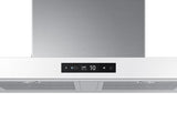 30" Bespoke Smart Wall Mount Hood with LCD Display in Clean White