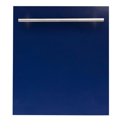 ZLINE 24 in. Top Control Dishwasher with Stainless Steel Tub and Modern Style Handle, 52dBa (DW-24) [Color: Blue Gloss]