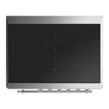 ILVE UMIB36QNR3BGC Majestic III 36 inch Induction Range with 6 Elements, 3.5 cu. ft. Total Oven Capacity (Solid Door, Blue Grey, Chrome)