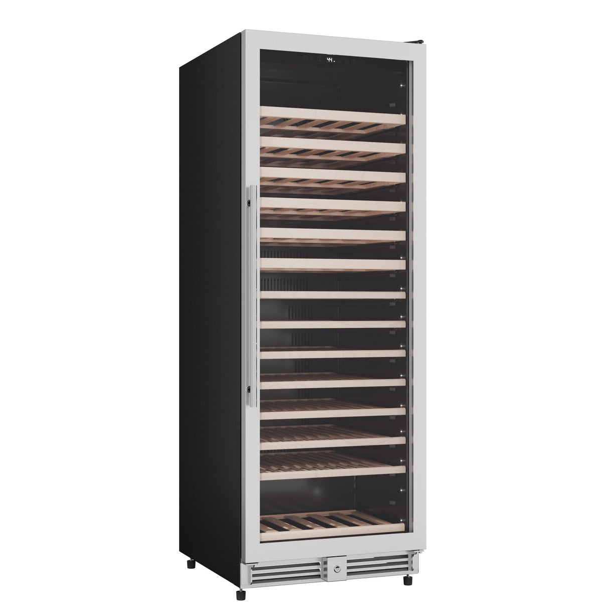Avanti Refresh Wine Cooler, 149 Bottle Capacity, Stainless Steel Finish with Wood Shelves, Digital Touch Controls, Glass Door (WCF149SE3S)