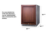 24" Built-in Outdoor Refrigerator, ADA Compliant