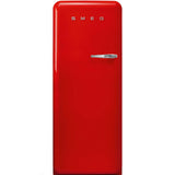 Approx 24" 50'S Style Refrigerator with ice compartment, Red, Left hand hinge