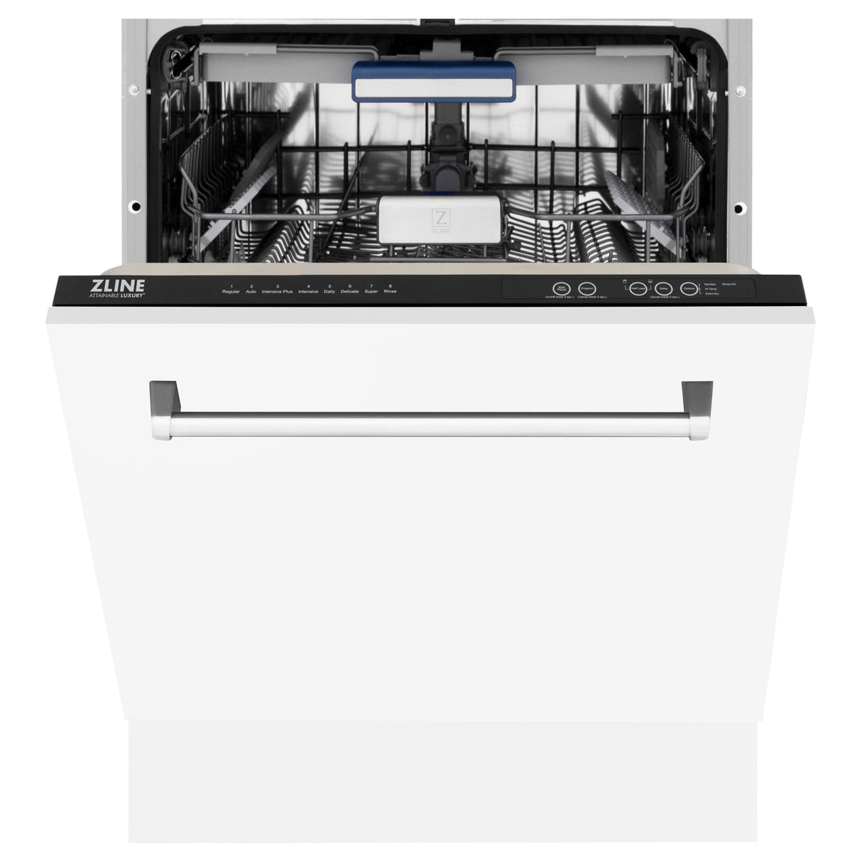 ZLINE 24" Tallac Series 3rd Rack Dishwasher with Traditional Handle, 51dBa (DWV-24) [Color: White Matte]