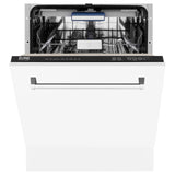 ZLINE 24" Tallac Series 3rd Rack Dishwasher with Traditional Handle, 51dBa (DWV-24) [Color: White Matte]