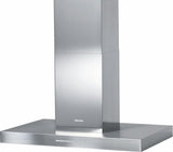 DA 6596 D Puristic Canto AM Island d(eback)cor hood with energy-efficient LED lighting and backlit controls for easy use.