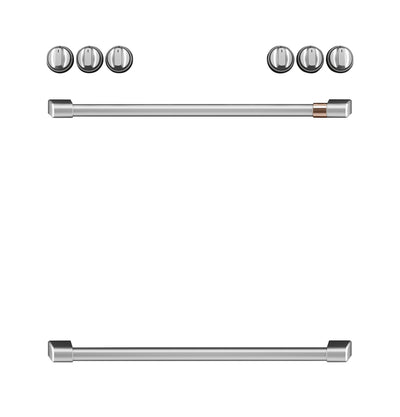 Café™ Front Control Induction Knobs and Handles - Brushed Stainless