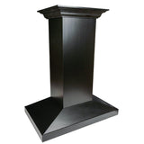 ZLINE 42 in. Wooden Island Mount Range Hood in Black - Includes Remote Motor