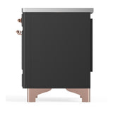 ILVE UMDIB40NR3MGP Majestic III 40 inch Induction Range with 6 Elements, 3.82 cu. ft. Total Oven Capacity (Triple Glass Door, Graphite Matte, Copper)