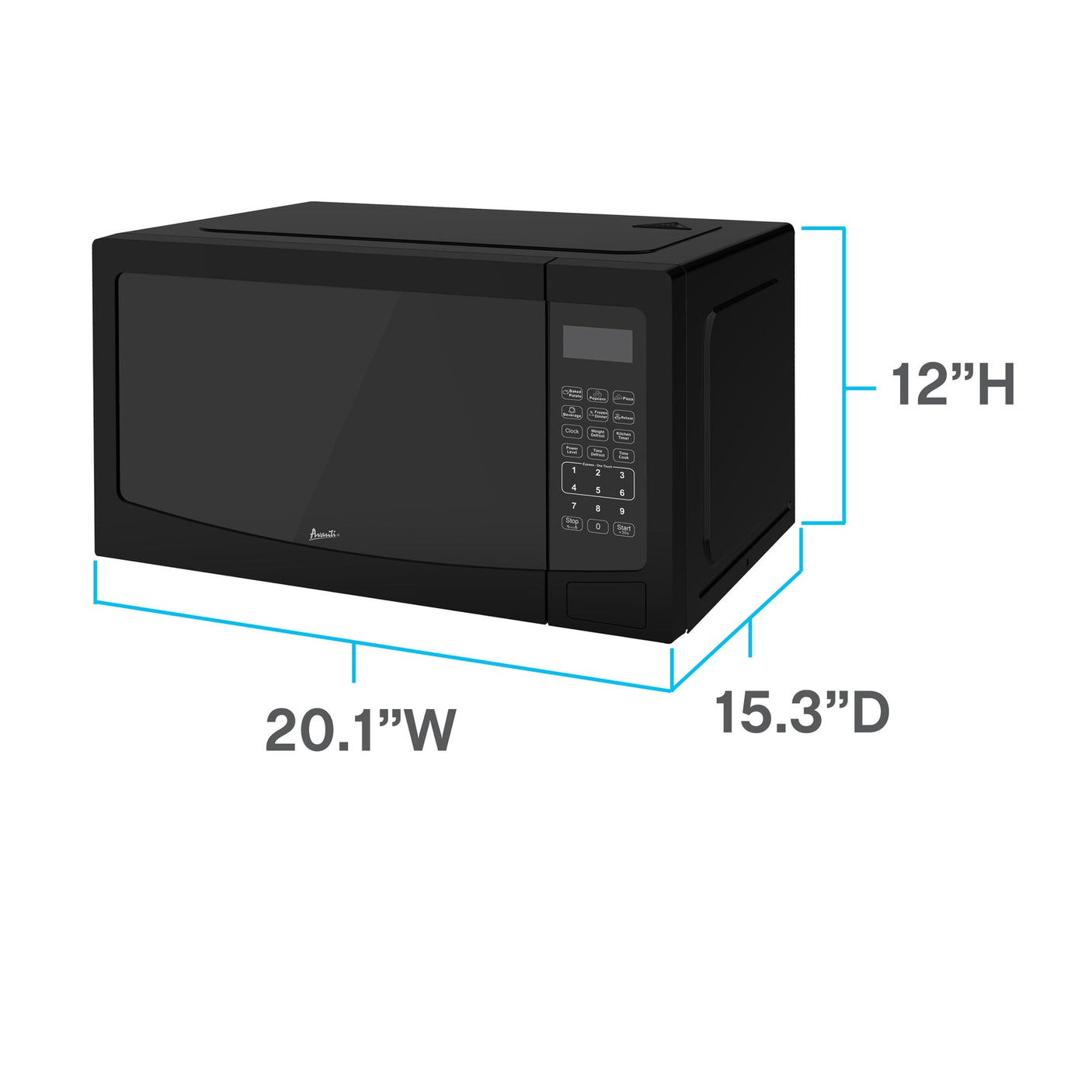 Avanti 1.1 cu. ft. Microwave Oven - Black