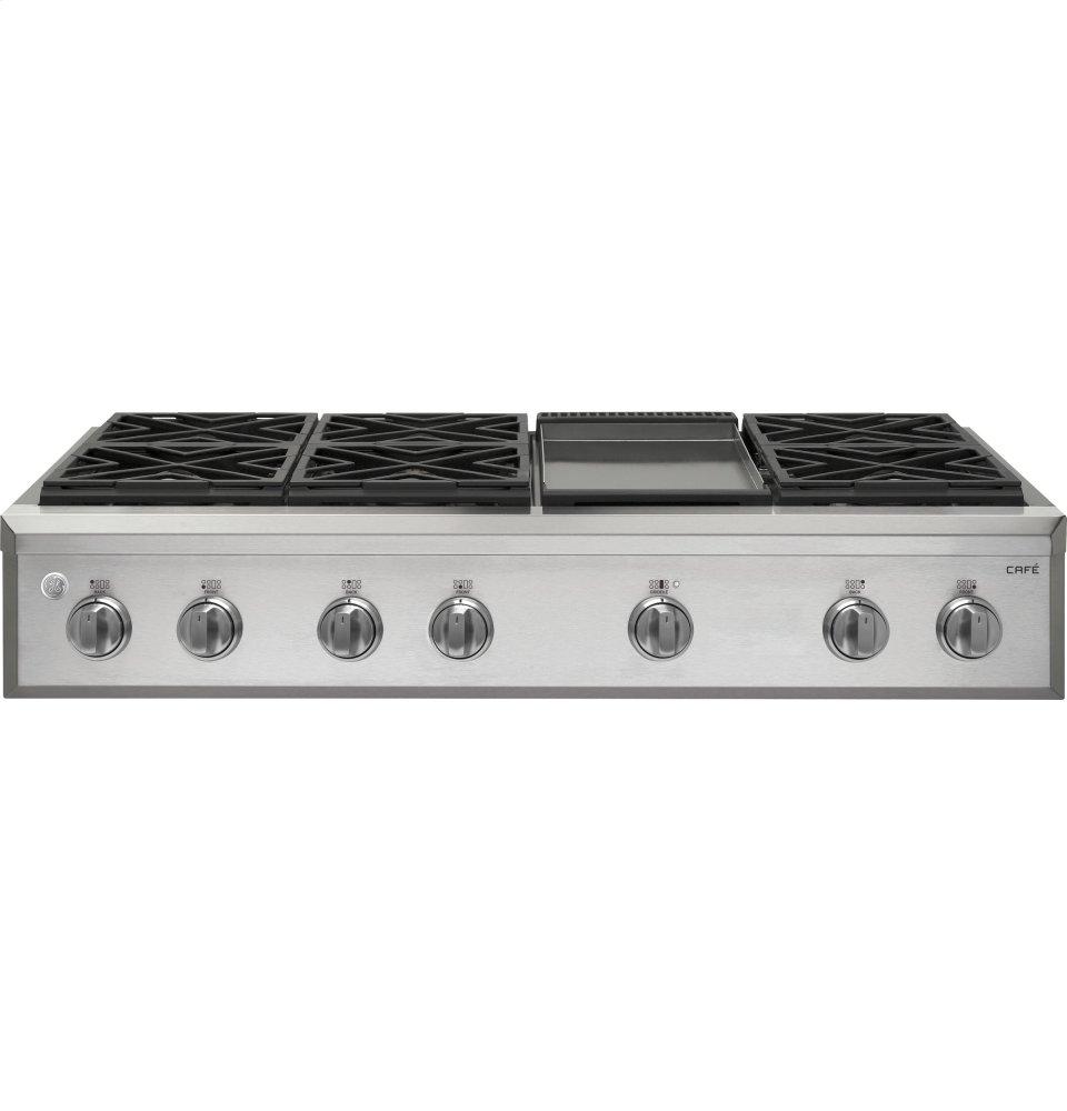 GE Cafe™ Series 48" Professional Gas Rangetop with 6 Burners and Griddle (Natural Gas)