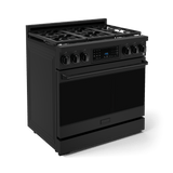 36 Inch Professional Gas Range With Tilt Panel Touch Control In Black  Gordon Ramsay Series