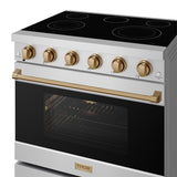 36 Inch Professional Electric Range In Stainless Steel/bronze  Gordon Ramsay Series