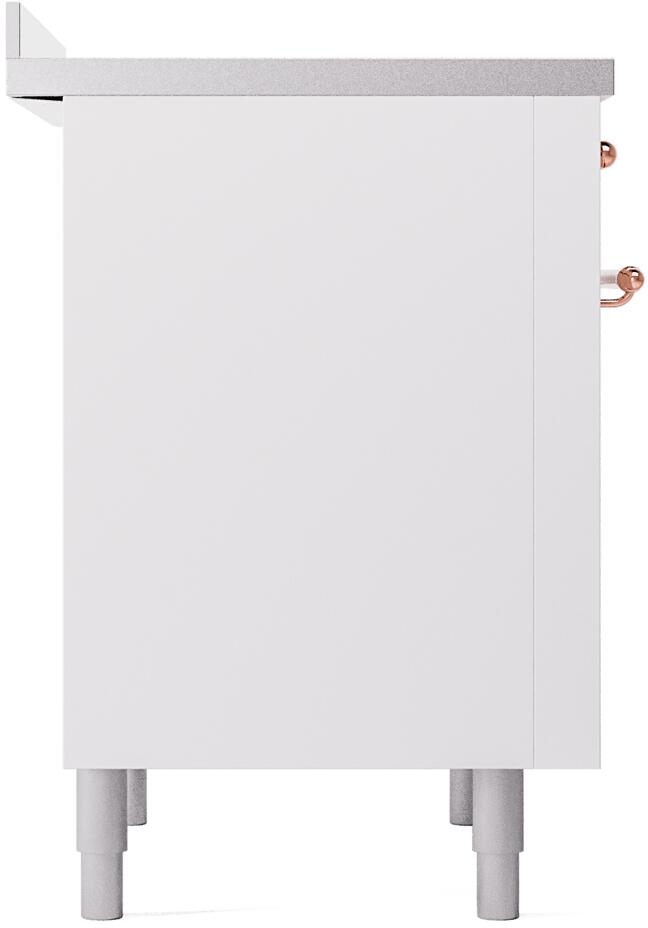 Nostalgie II 36 Inch Electric Freestanding Range in White with Copper Trim